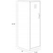 Scranton & Co 4-Shelf No Assembly Metal Locker Cabinet in Blue