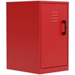 Scranton & Co 2-Shelf No Assembly Metal Locker Cabinet in Red