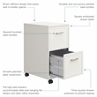 Scranton & Co 2-Drawer Mobile File Cabinet in Pearl White