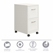 Scranton & Co 2-Drawer Mobile File Cabinet in Pearl White