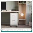 Scranton & Co 2-Drawer Mobile File Cabinet in Pearl White