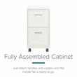 Scranton & Co 2-Drawer Mobile File Cabinet in Pearl White