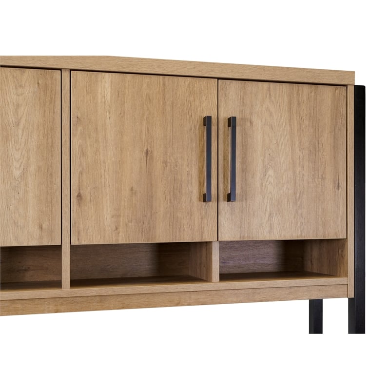 Scranton & Co Laminate Wood Hutch with 4 Doors in Brown