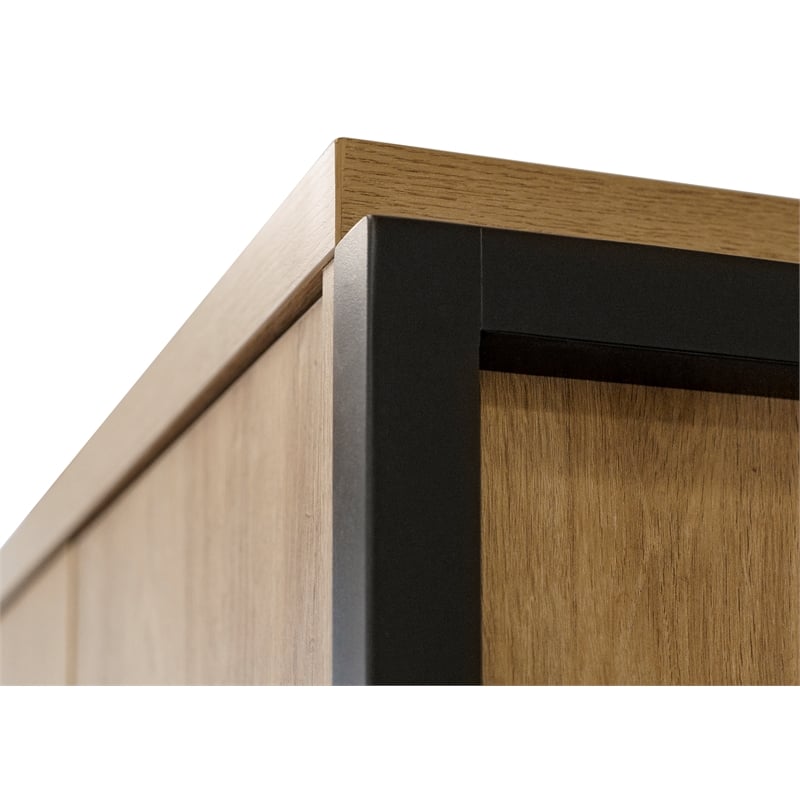 Scranton & Co Laminate Wood Hutch with 4 Doors in Brown