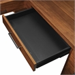 Scranton & Co Modern Wood Double Pedestal L-Desk Brown Finish