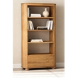 Scranton & Co 4-Shelf Oak Bookcase with 1 Drawer in Natural Finish