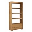Scranton & Co 4-Shelf Oak Bookcase with 1 Drawer in Natural Finish