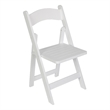 Scranton & Co Solid Beechwood Folding Dining Chair in White Finish