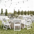 Scranton & Co Solid Beechwood Folding Dining Chair in White Finish