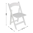 Scranton & Co Solid Beechwood Folding Dining Chair in White Finish