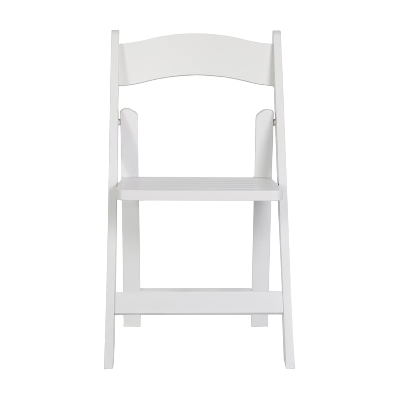 Scranton & Co Solid Beechwood Folding Dining Chair in White Finish