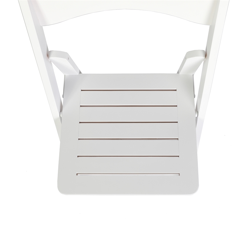 Scranton & Co Solid Beechwood Folding Dining Chair in White Finish