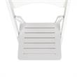 Scranton & Co Solid Beechwood Folding Dining Chair in White Finish