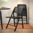 Scranton & Co Set of 2 Cane Rattan Folding Chairs in Black Finish