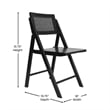 Scranton & Co Set of 2 Cane Rattan Folding Chairs in Black Finish