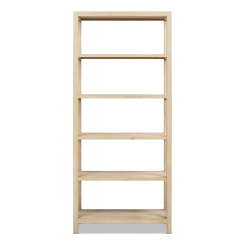 Scranton & Co Reclaimed Wood Bookcase with Cabinet Antique Natural