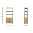 Scranton & Co Reclaimed Wood Bookcase with Cabinet Antique Natural