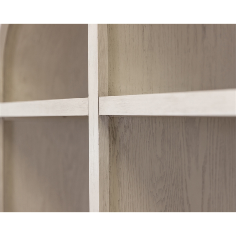 Scranton & Co White Wood Arched Display Cabinet with Adjustable Shelves