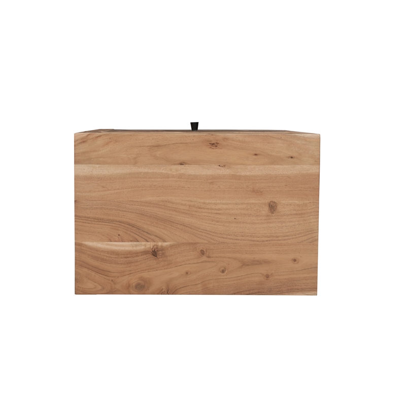 Scranton & Co 1-Drawer Solid Wood Filing Cabinet with Tree Slice Detail