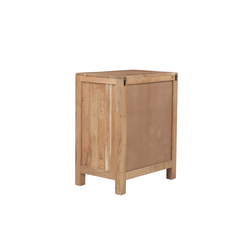 Scranton & Co 1-Drawer Solid Wood Filing Cabinet with Tree Slice Detail
