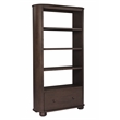 Scranton & Co 1-Drawer Solid Oak Bookcase in Appalachian Brown