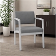 Scranton & Co Guest Chair with Steel Frame and Light Gray Upholstery