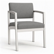 Scranton & Co Guest Chair with Steel Frame and Light Gray Upholstery