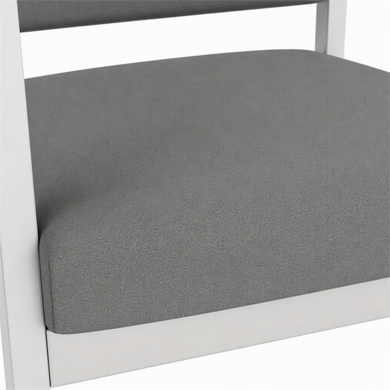 Scranton & Co Guest Chair with Steel Frame and Light Gray Upholstery