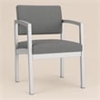 Scranton & Co Guest Chair with Steel Frame and Light Gray Upholstery