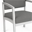 Scranton & Co Guest Chair with Steel Frame and Light Gray Upholstery