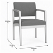 Scranton & Co Guest Chair with Steel Frame and Light Gray Upholstery