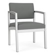 Scranton & Co Guest Chair with Steel Frame and Light Gray Upholstery