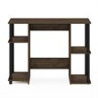 Scranton & Co Engineered Wood Compact Desk in Walnut and Black Finish