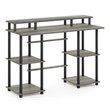 Scranton & Co Engineered Wood Computer Desk in Oak Gray/Black Finish