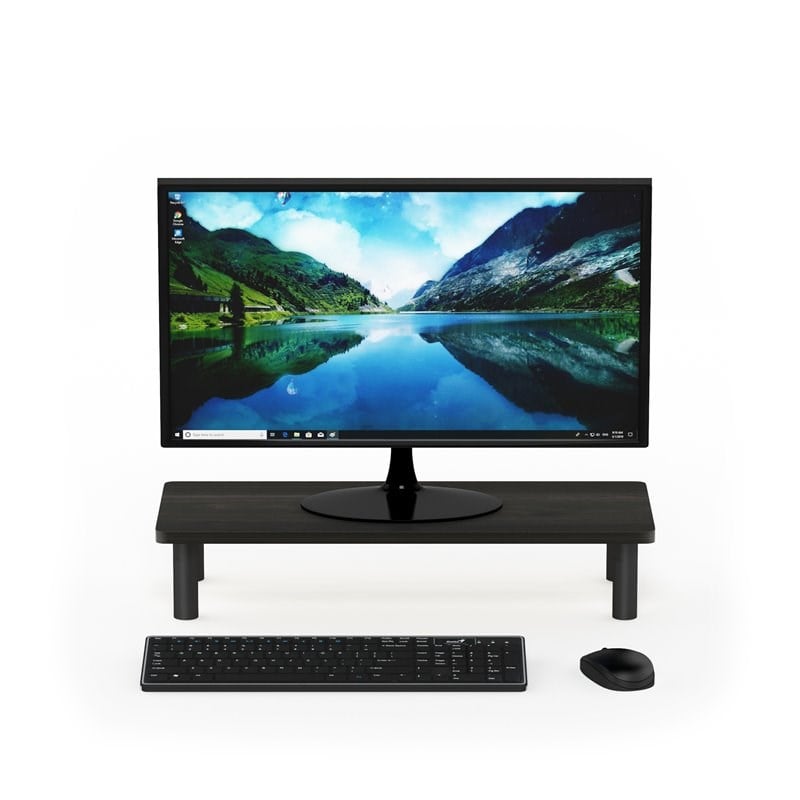 Scranton & Co Engineered Wood Monitor Riser Stand in Espresso/Black