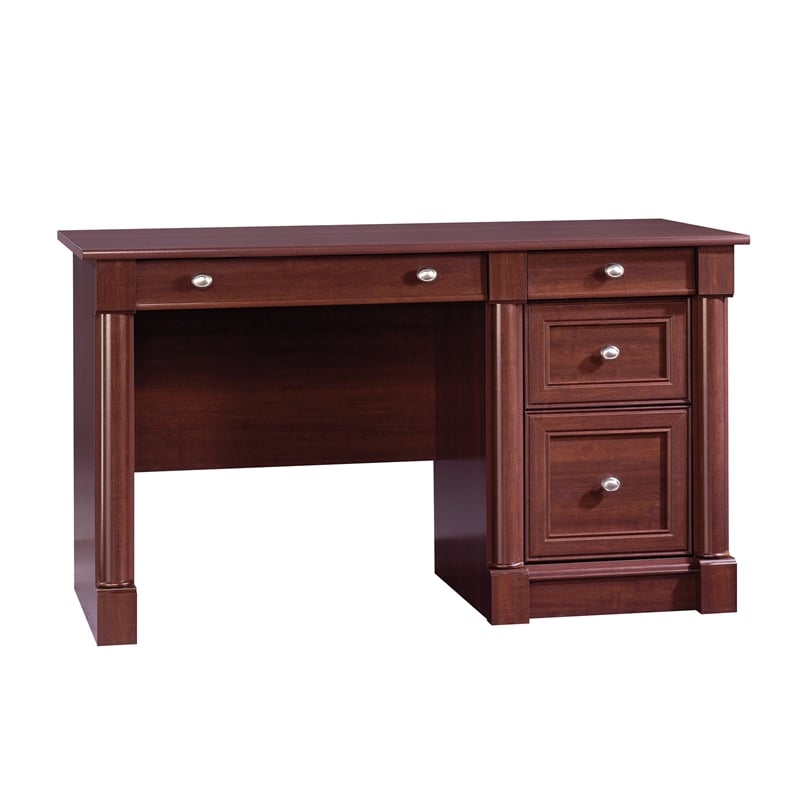 Scranton & Co 3-Drawer Engineered Wood Computer Desk in Select Cherry
