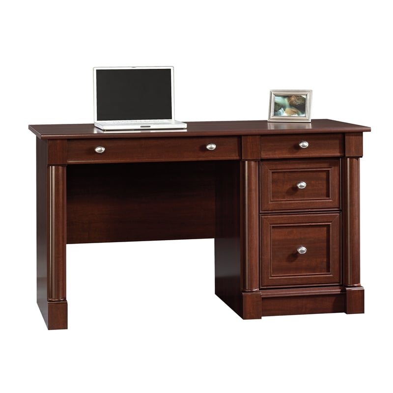 Scranton & Co 3-Drawer Engineered Wood Computer Desk in Select Cherry