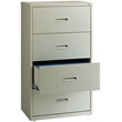 Scranton & Co 30-In 4-Drawer Metal Lateral File Cabinet in Light Gray