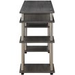 Scranton & Co Writing Desk with Shelves in Charcoal Gray Wood Finish