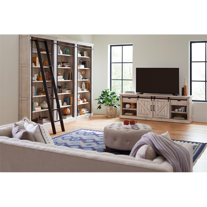 Scranton & Co 5-Shelf Farmhouse Wood Bookcase in White