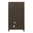 Scranton & Co Open Shelf Etagere in Piano Brown with Glass Shelves