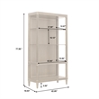 Scranton & Co Open Shelf Etagere in Piano Brown with Glass Shelves