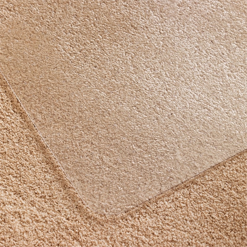 Scranton & Co Polycarbonate Rectangular Chair Mat for Carpet in Clear