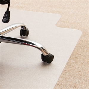 Scranton & Co Polycarbonate Rectangular Chair Mat for Carpet in Clear
