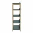 Scranton & Co Contemporary 5-Tier Bookshelf in Antique Blue with Steel Frame
