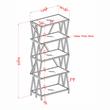 Scranton & Co Industrial Metal 5-Shelf Bookcase with Black Finish
