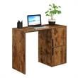 Scranton & Co Student Desk with Storage Cabinets in Nutmeg Wood