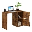 Scranton & Co Student Desk with Storage Cabinets in Nutmeg Wood