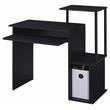 Scranton & Co Rectangle Top Computer Desk with Black Wood Finish