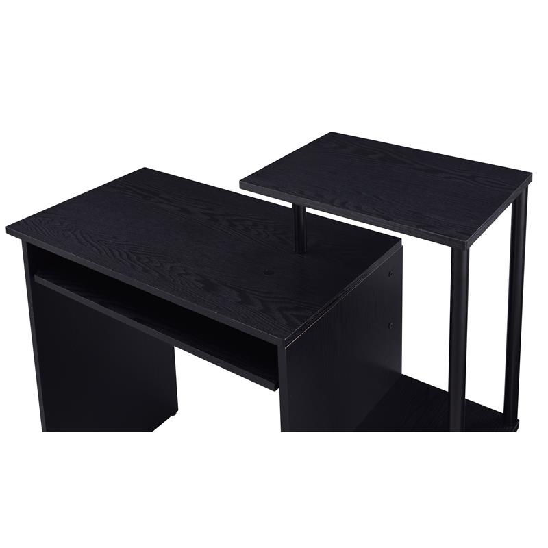 Scranton & Co Rectangle Top Computer Desk with Black Wood Finish